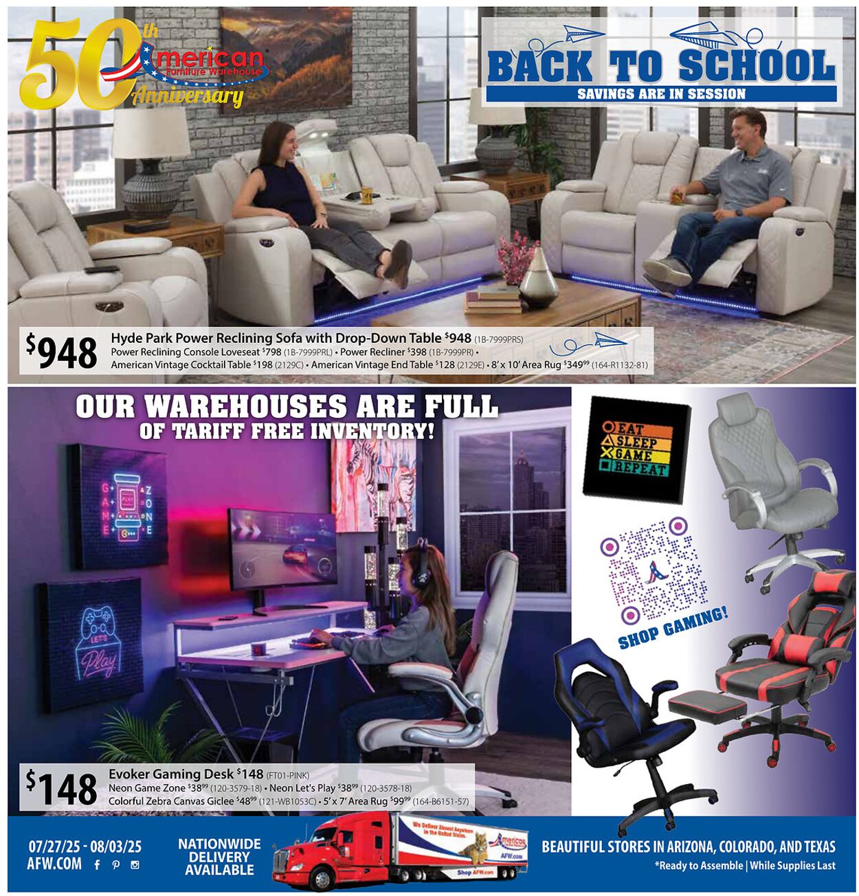 Weekly ad American Furniture Warehouse 07/29/2025 - 08/05/2025