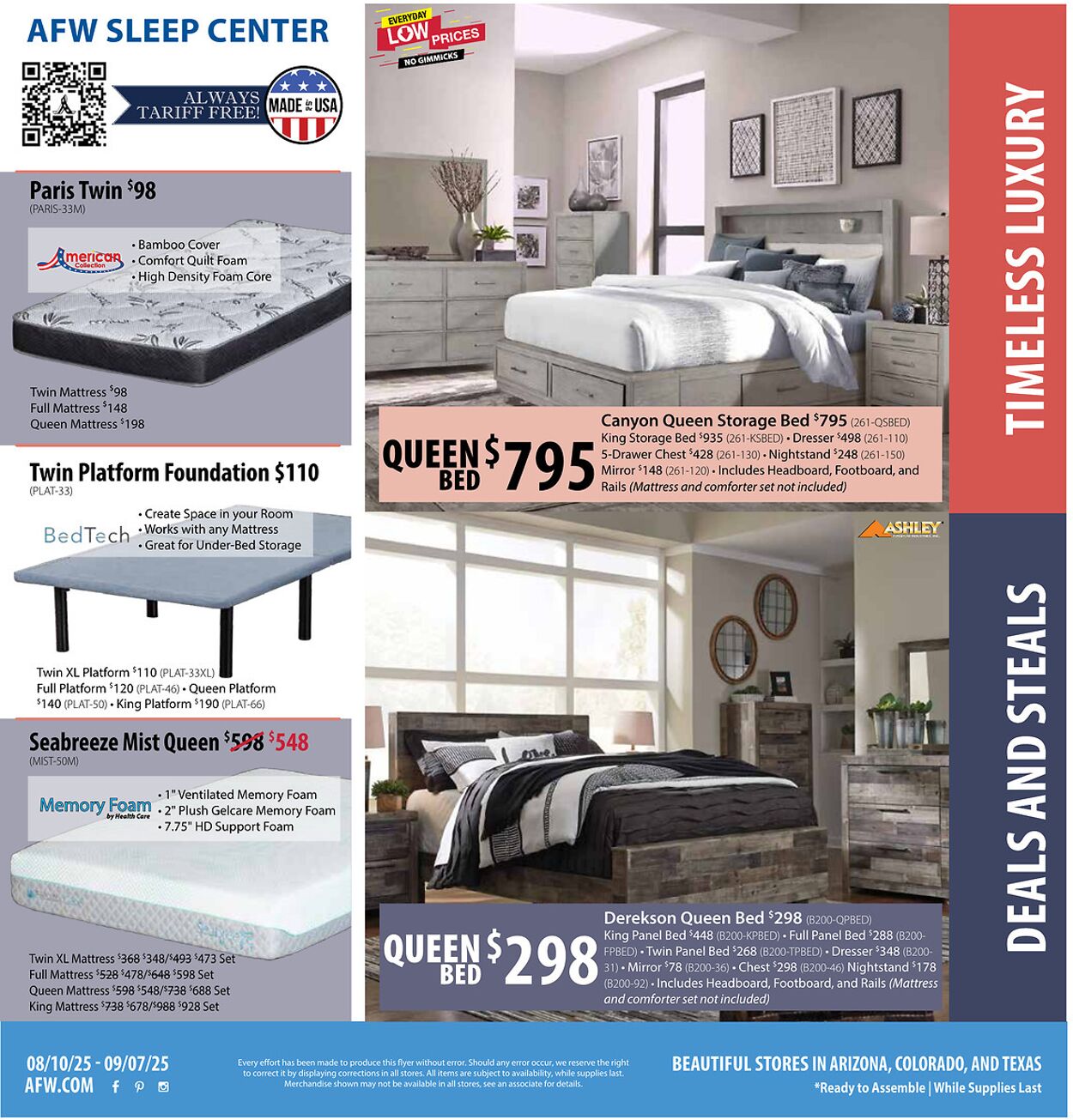 Weekly ad American Furniture Warehouse 08/12/2025 - 08/26/2025