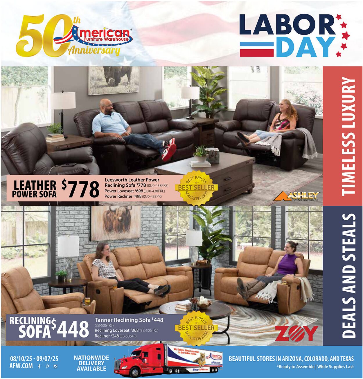 Weekly ad American Furniture Warehouse 08/12/2025 - 08/26/2025