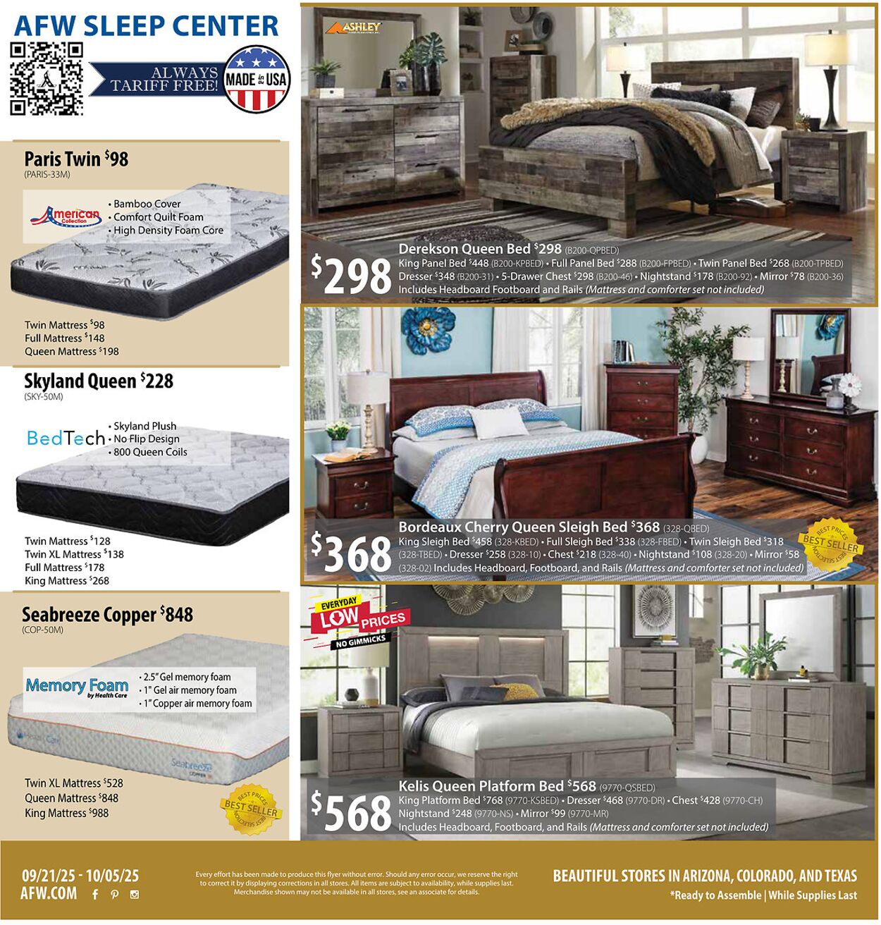 Weekly ad American Furniture Warehouse 09/24/2025 - 10/08/2025