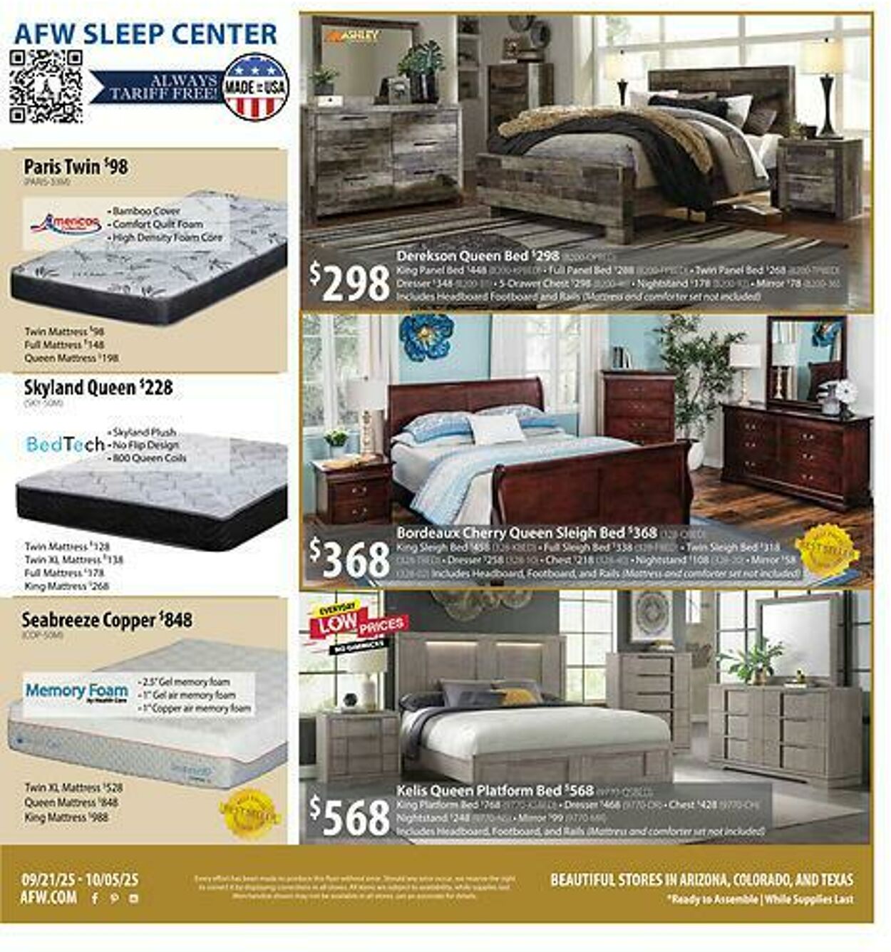 Weekly ad American Furniture Warehouse 09/24/2025 - 10/08/2025