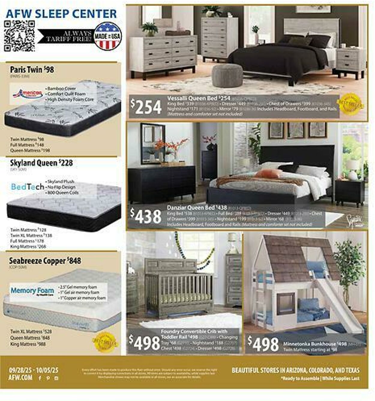 Weekly ad American Furniture Warehouse 09/30/2025 - 10/07/2025
