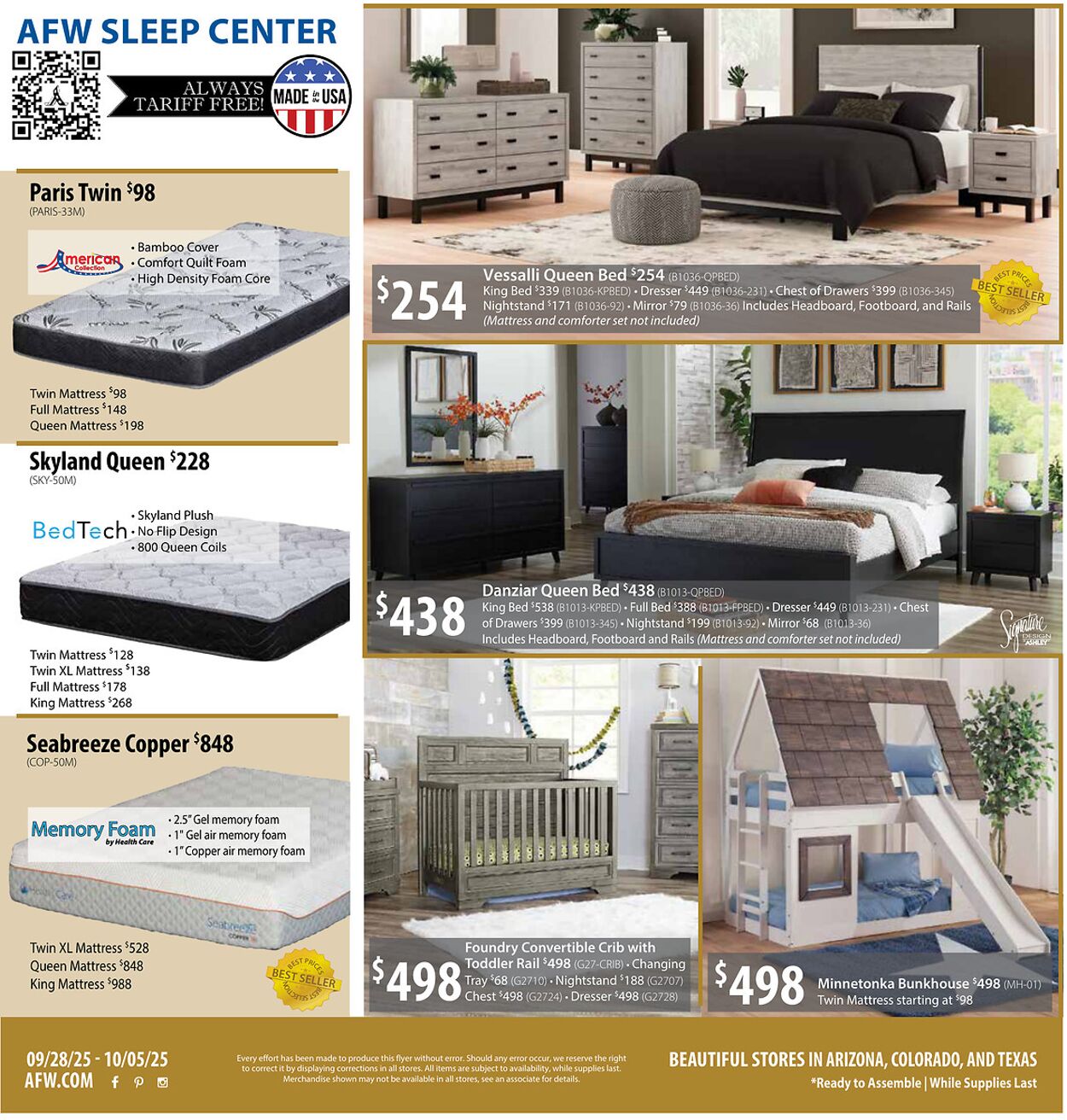 Weekly ad American Furniture Warehouse 09/30/2025 - 10/07/2025
