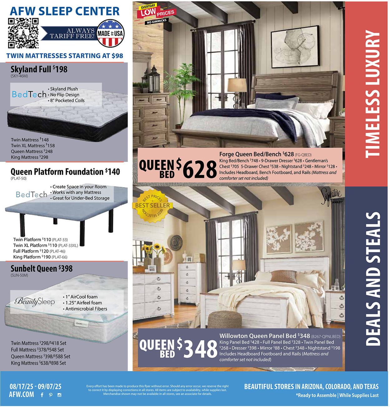 Weekly ad American Furniture Warehouse 08/20/2025 - 09/03/2025