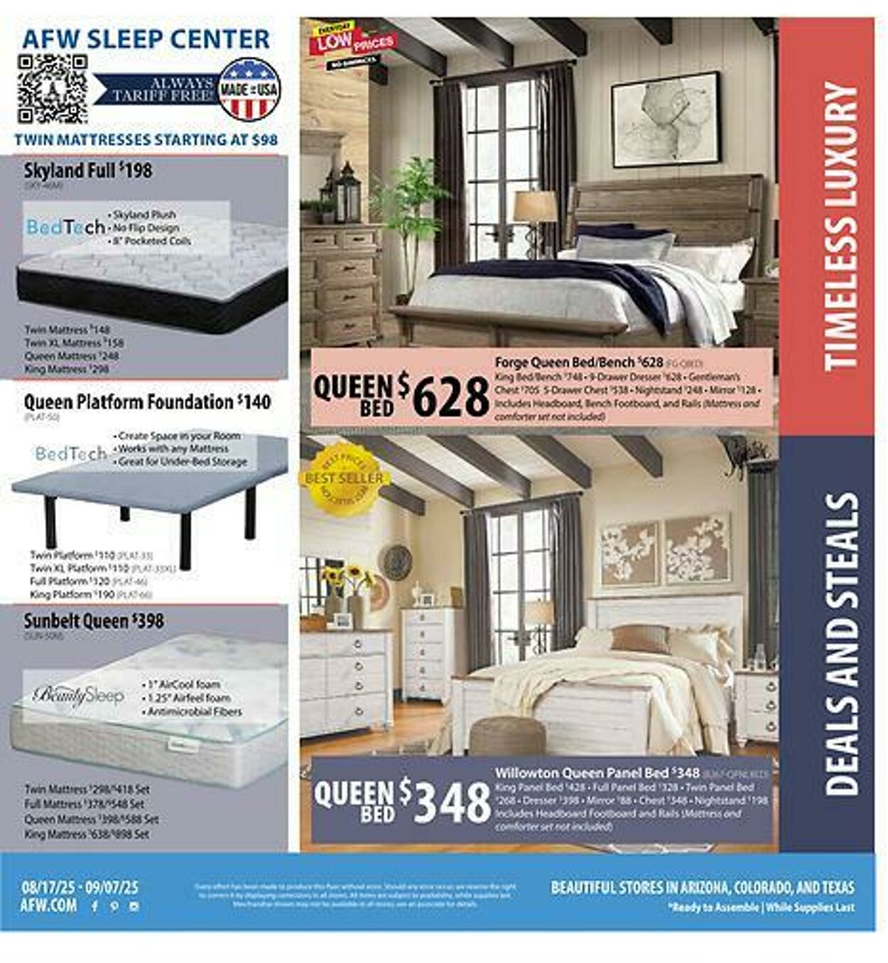 Weekly ad American Furniture Warehouse 08/20/2025 - 09/03/2025