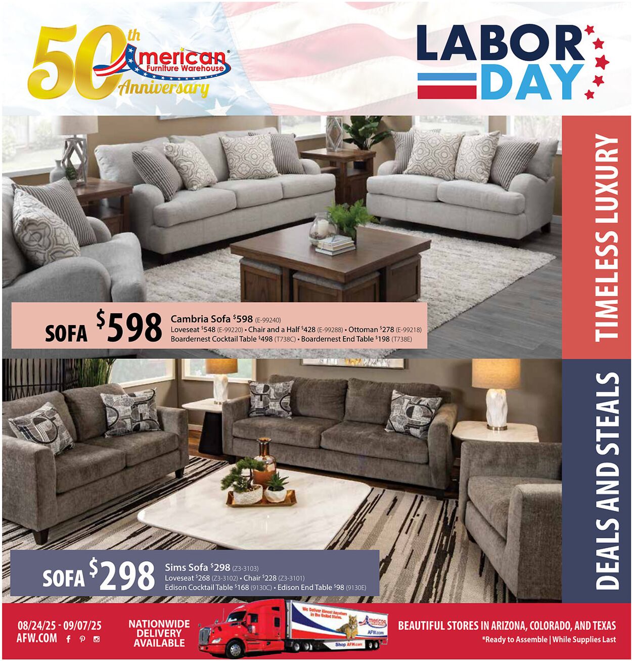 Weekly ad American Furniture Warehouse 08/26/2025 - 09/02/2025