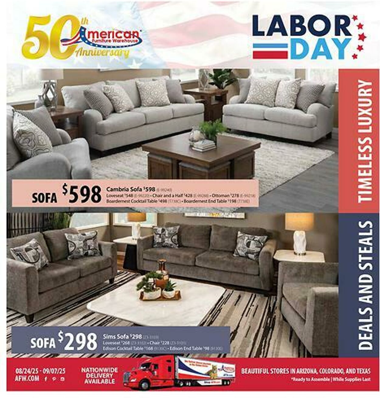 Weekly ad American Furniture Warehouse 08/26/2025 - 09/02/2025