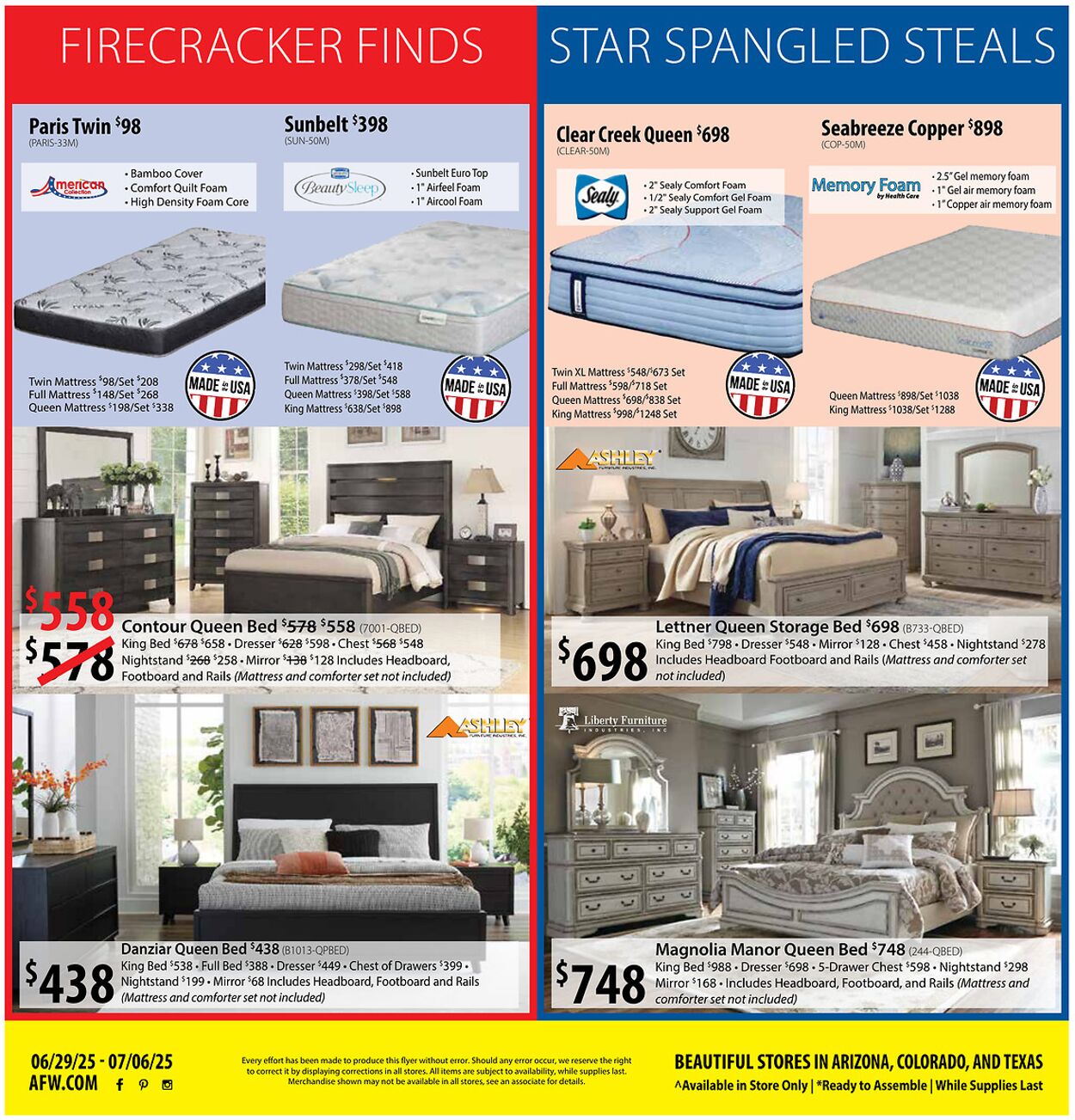 Weekly ad American Furniture Warehouse 07/01/2025 - 07/15/2025