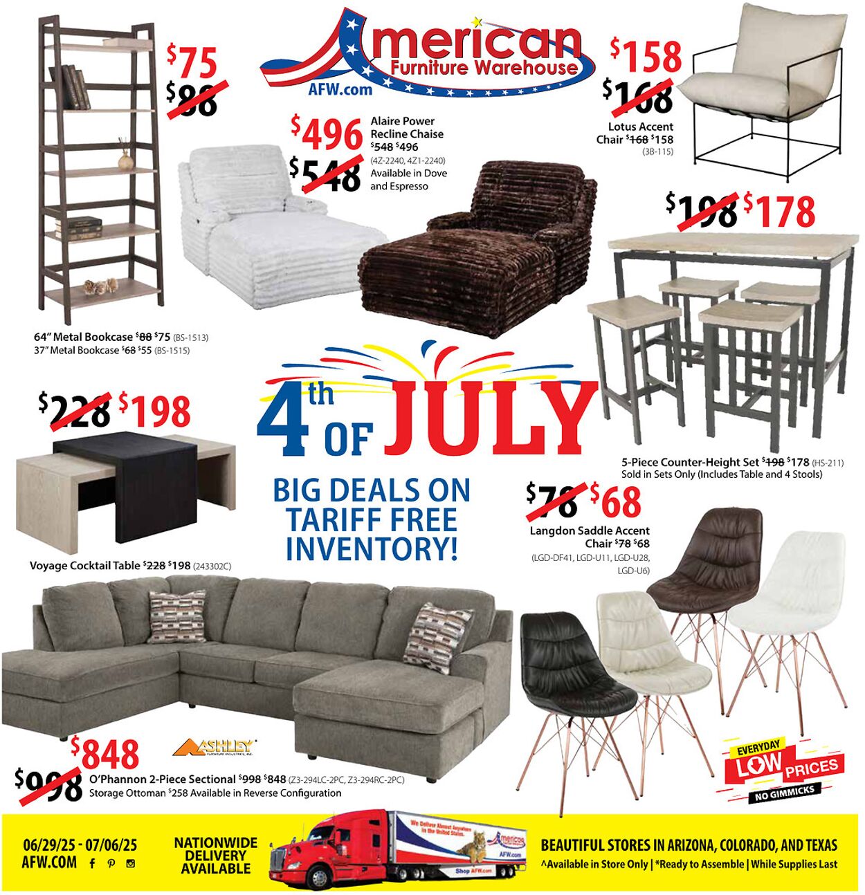 Weekly ad American Furniture Warehouse 07/01/2025 - 07/15/2025