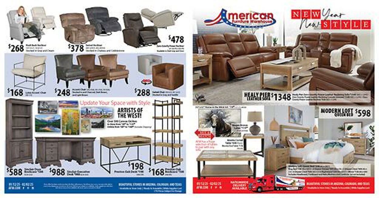 Weekly ad American Furniture Warehouse 01/15/2025 - 01/29/2025