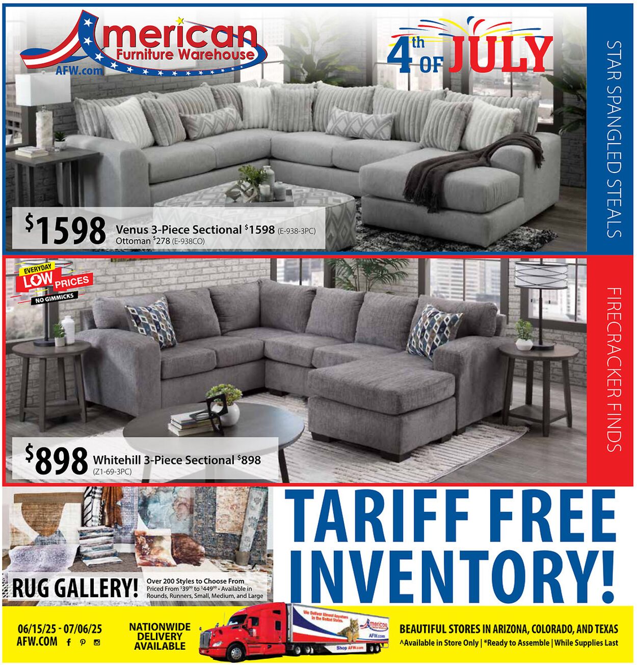 Weekly ad American Furniture Warehouse 06/17/2025 - 07/01/2025