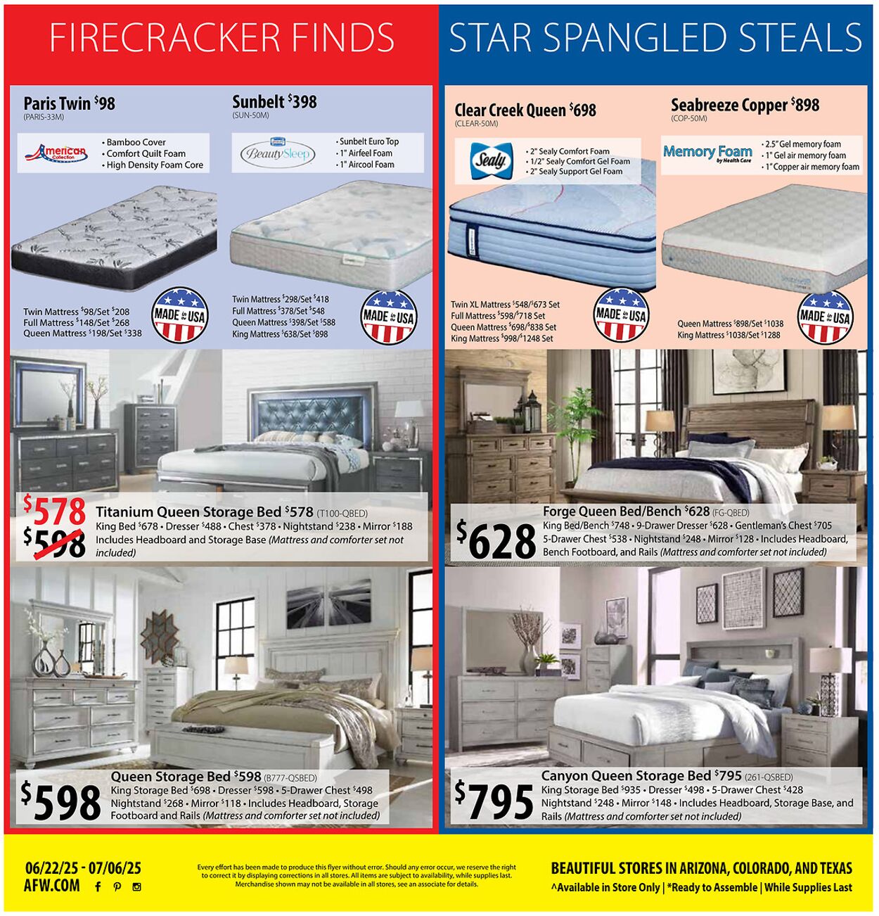Weekly ad American Furniture Warehouse 06/24/2025 - 07/01/2025