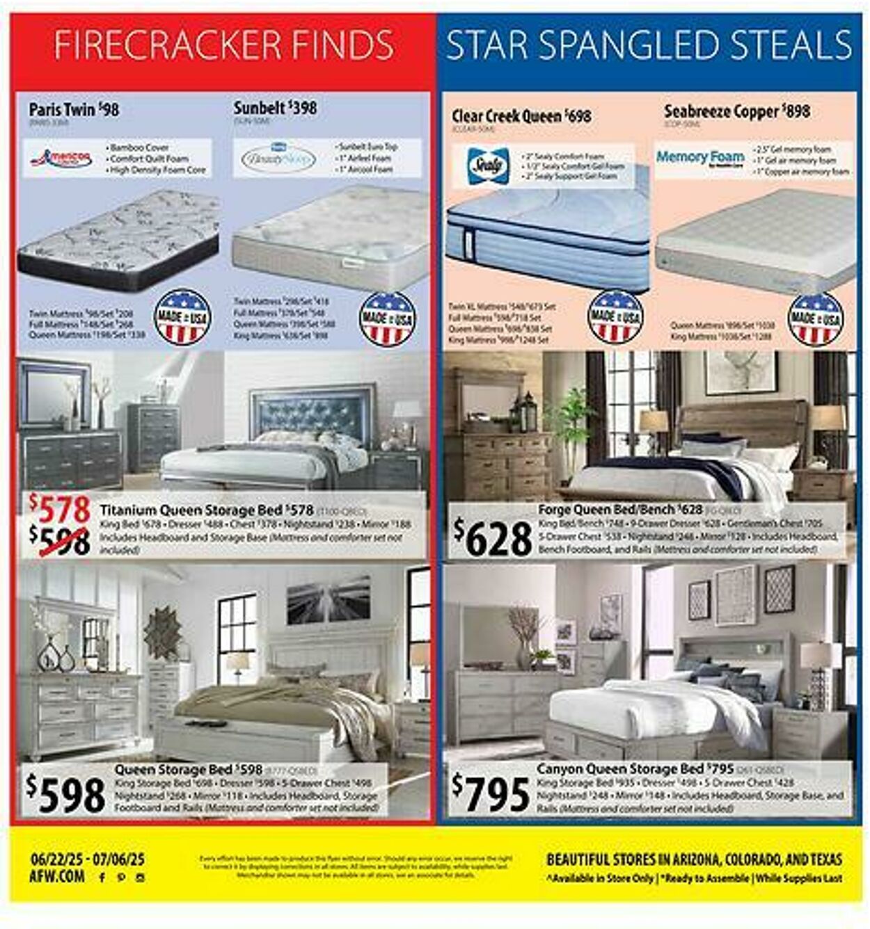Weekly ad American Furniture Warehouse 06/24/2025 - 07/01/2025