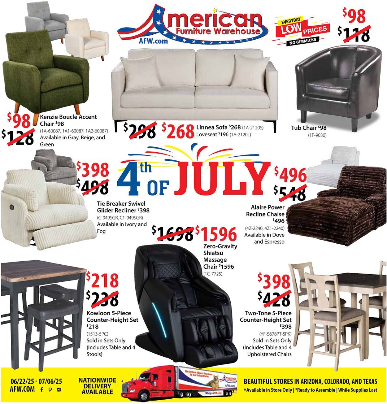 Weekly ad American Furniture Warehouse 06/24/2025 - 07/01/2025