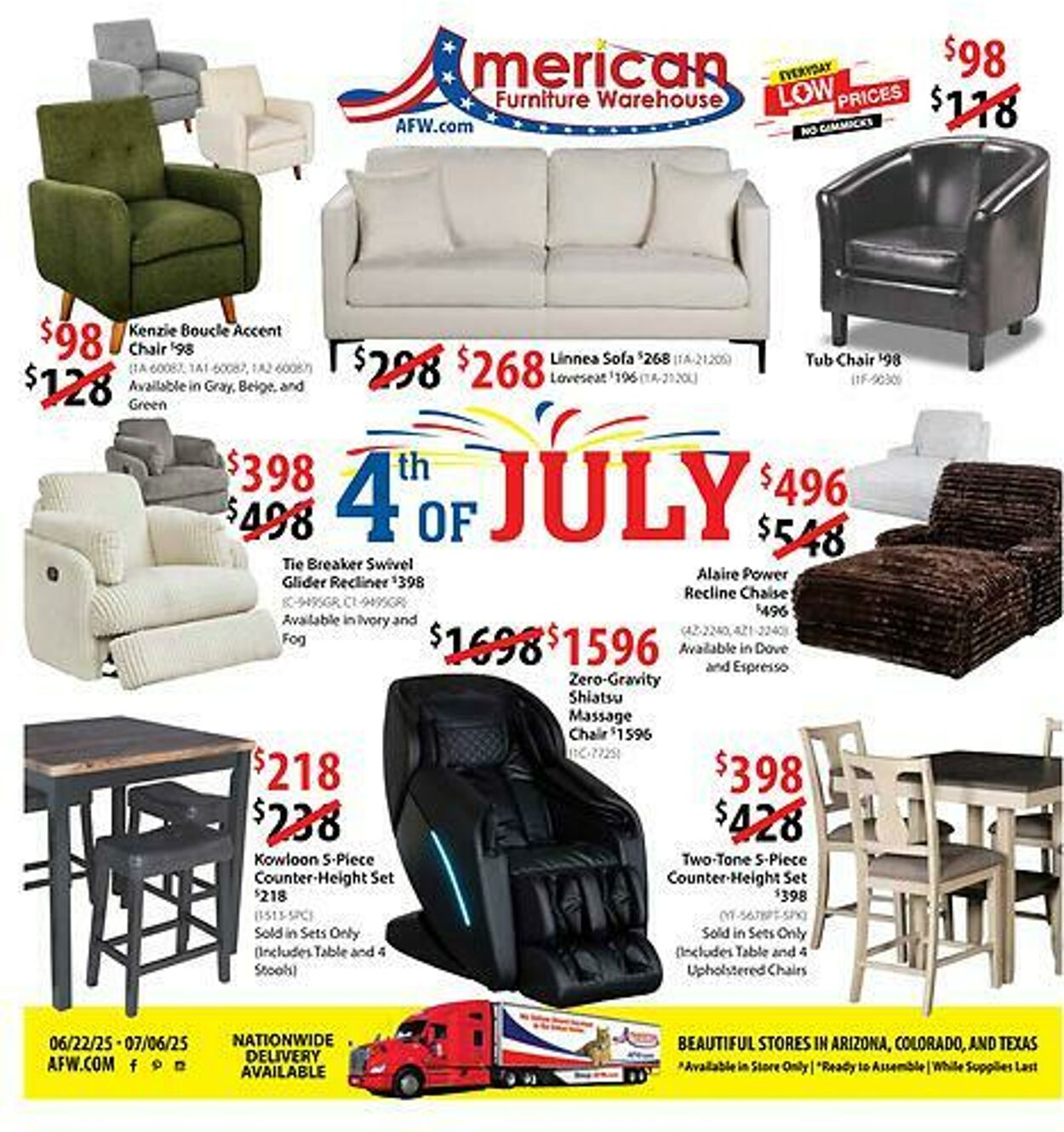 Weekly ad American Furniture Warehouse 06/24/2025 - 07/01/2025