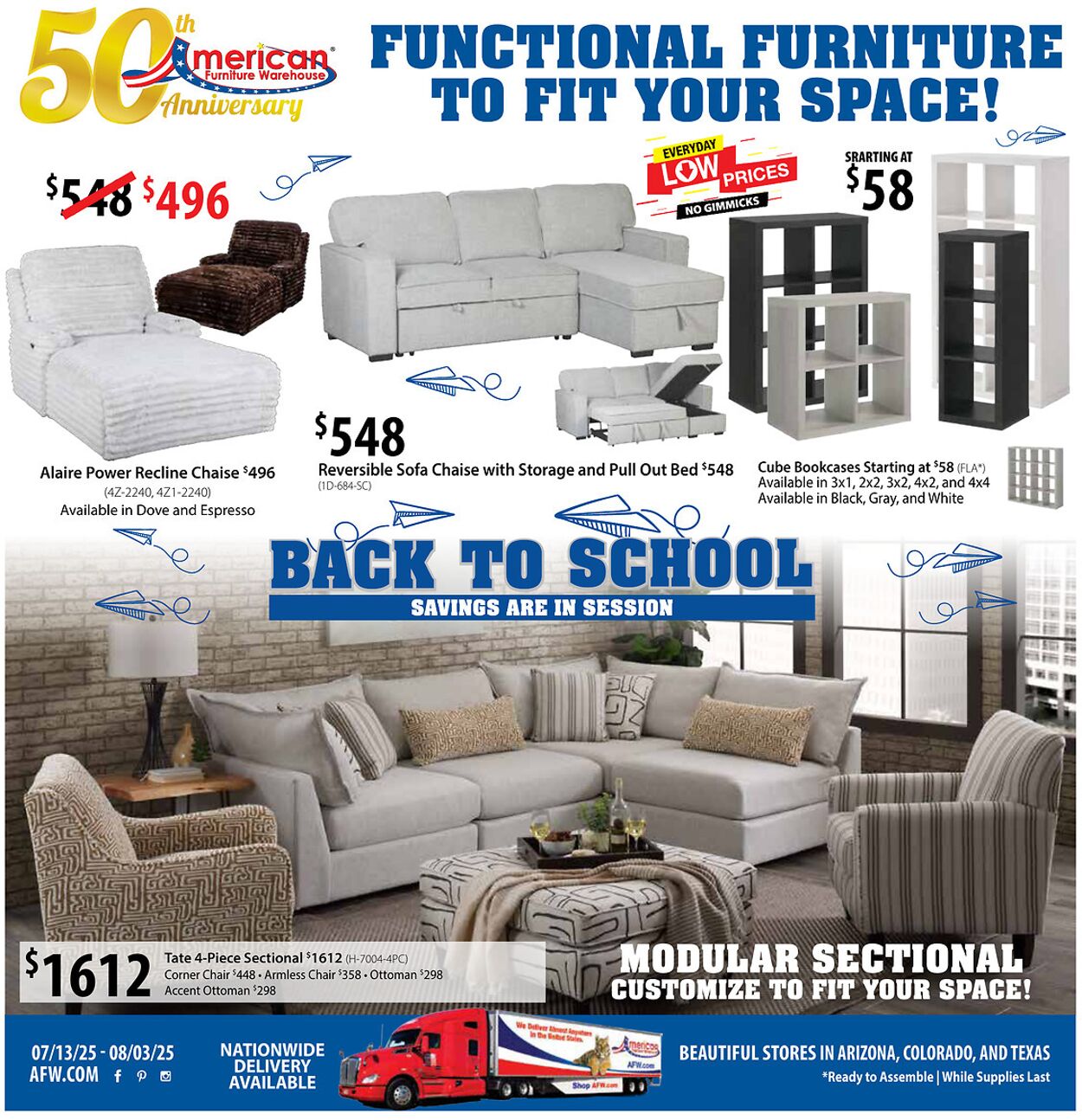 Weekly ad American Furniture Warehouse 07/16/2025 - 07/30/2025