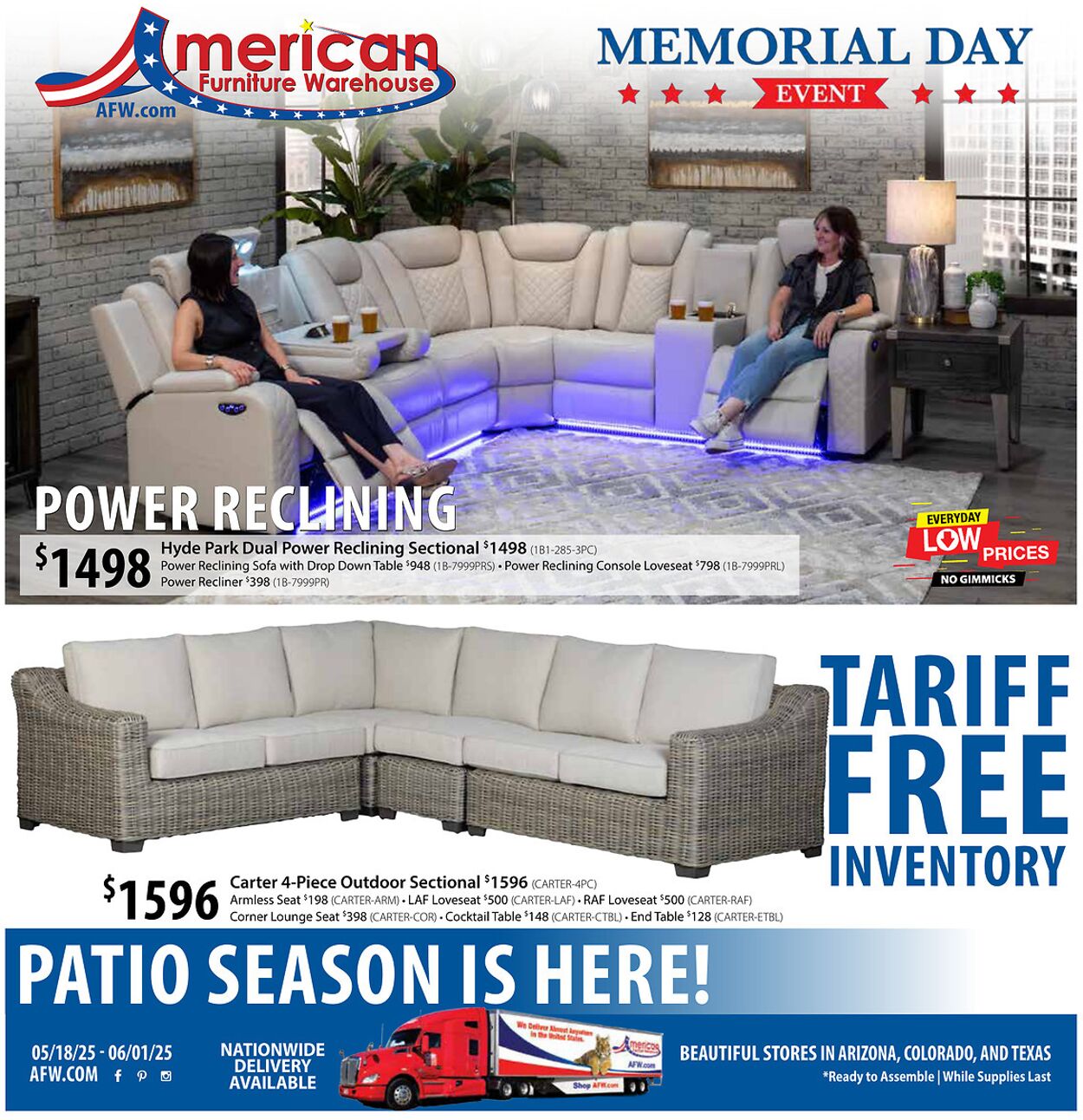 Weekly ad American Furniture Warehouse 05/21/2025 - 06/04/2025