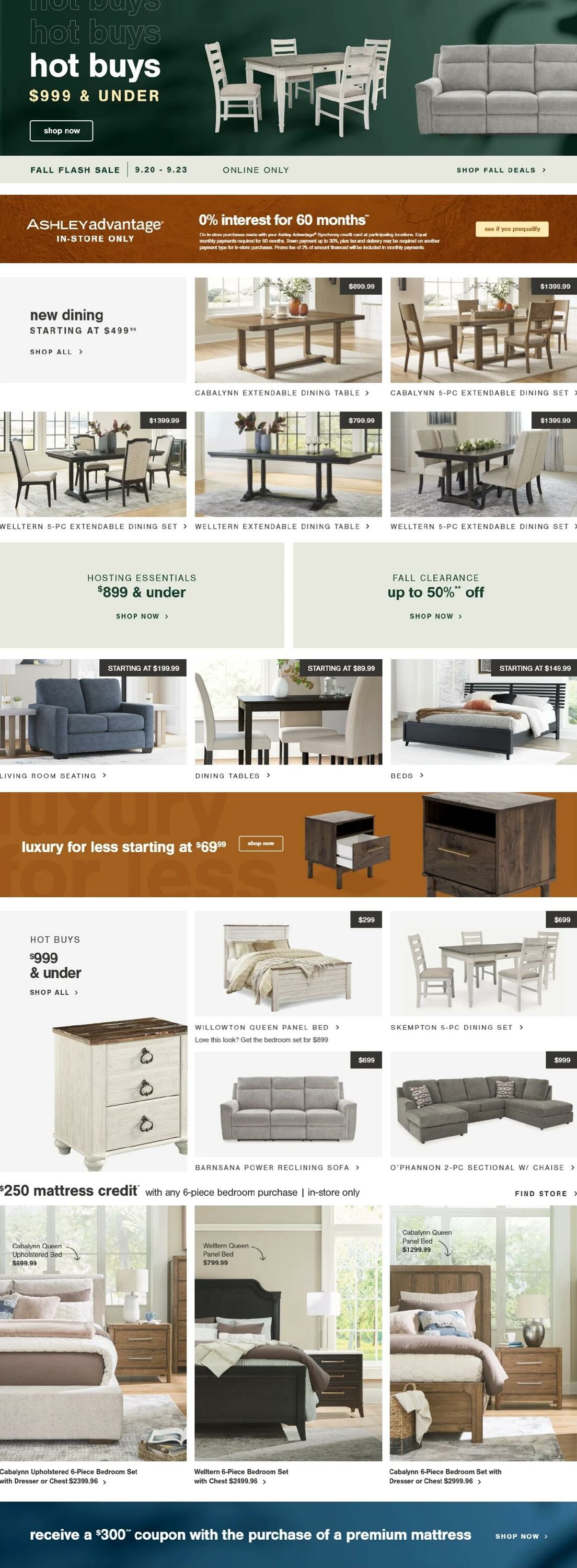 Ashley Furniture Promotional weekly ads