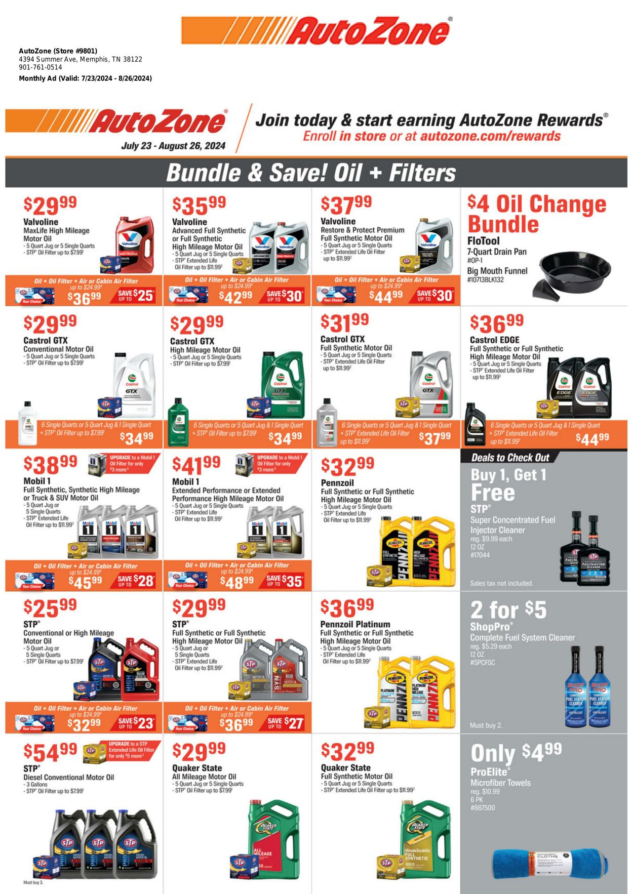 Weekly ad AutoZone 07/23/2024 - 08/26/2024