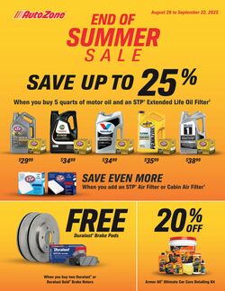 Weekly ad AutoZone 08/26/2025 - 09/22/2025