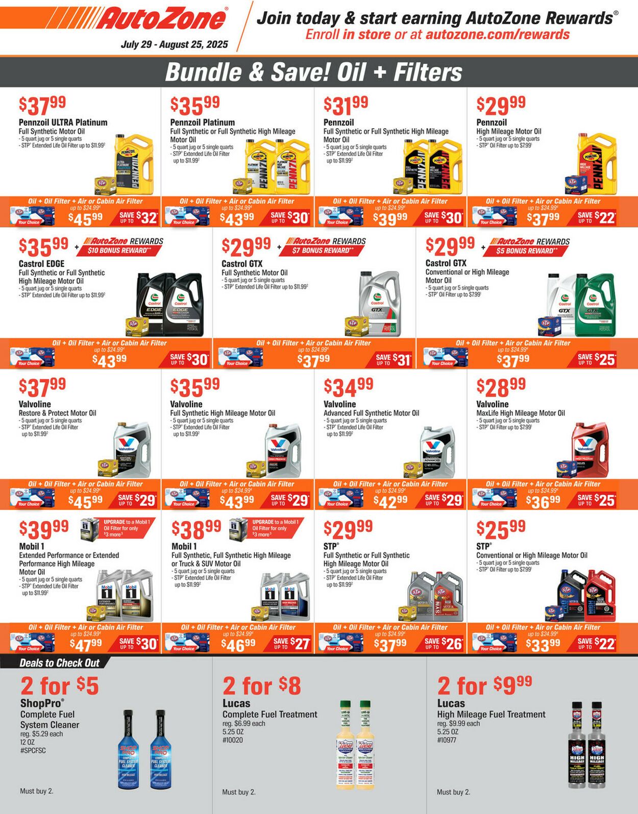 Weekly ad AutoZone 07/29/2025 - 08/25/2025