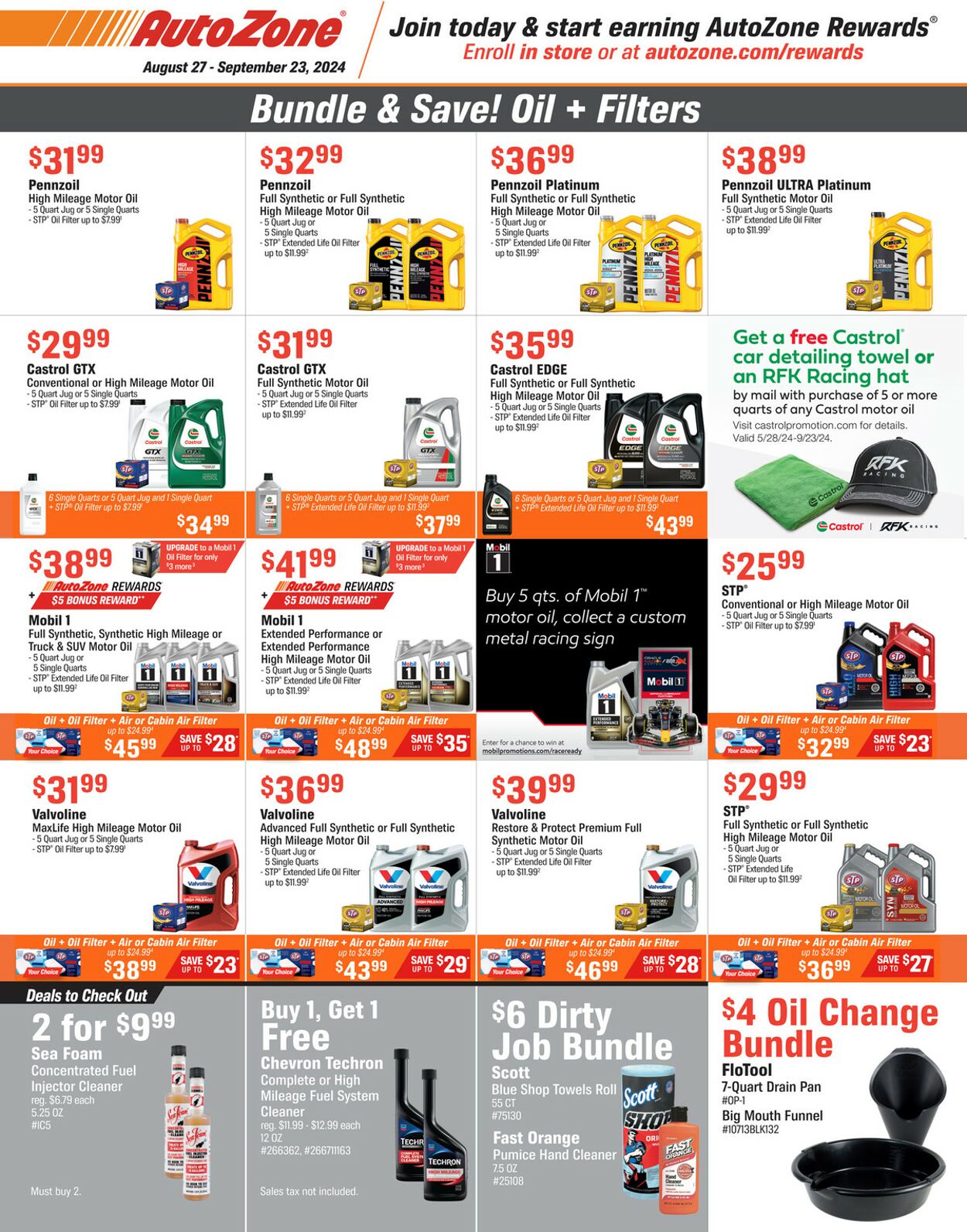 Weekly ad AutoZone 08/27/2024 - 09/23/2024