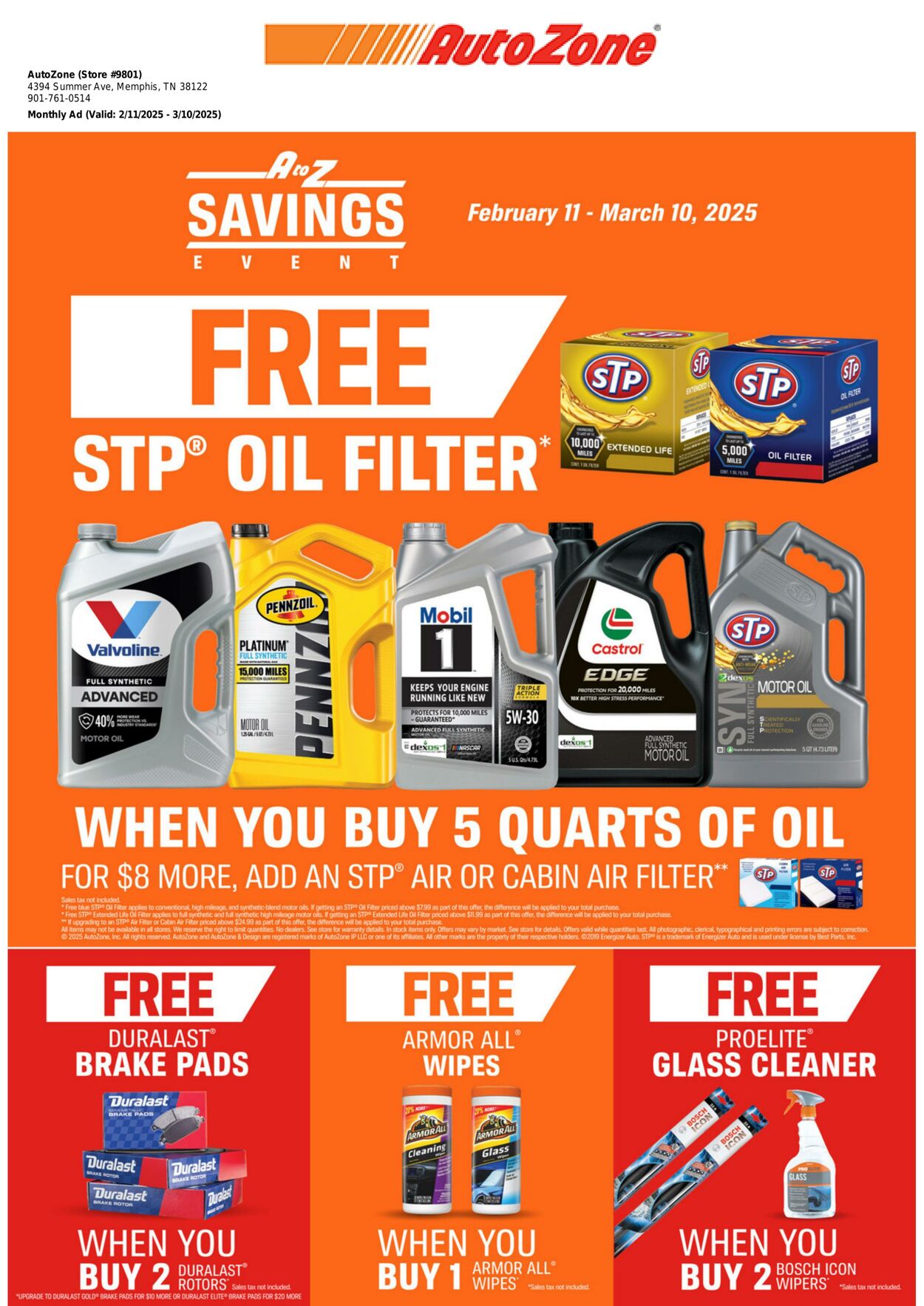 AutoZone Promotional weekly ads