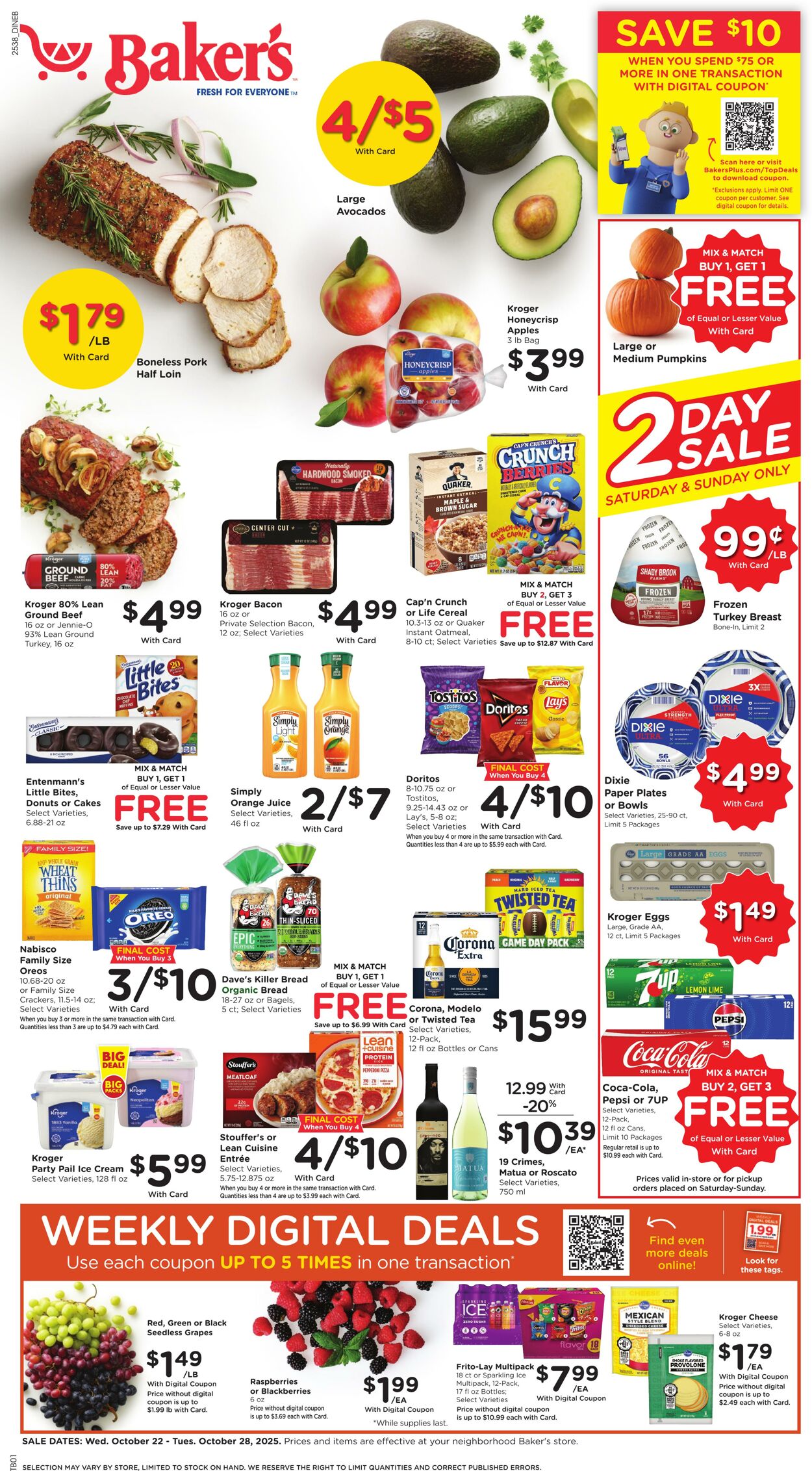 Weekly ad Baker's 10/22/2025 - 10/28/2025