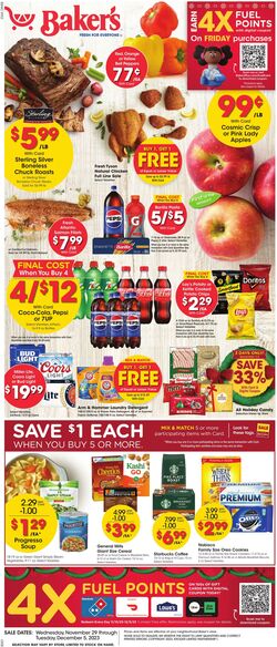 Weekly ad Baker's 11/29/2023 - 12/05/2023