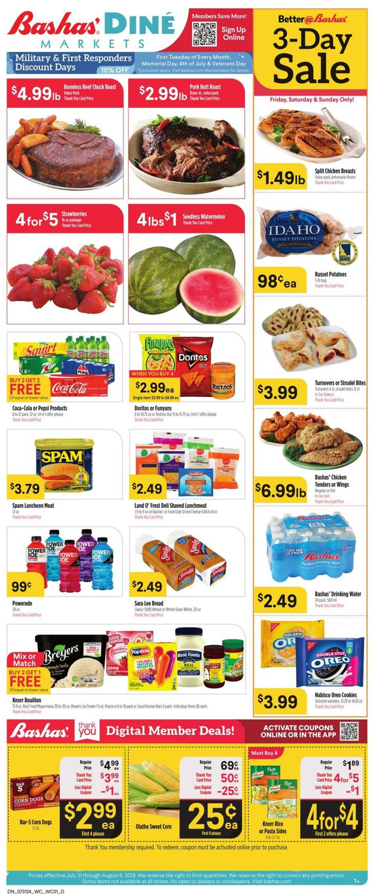 Weekly ad Bashas 07/31/2024 - 08/06/2024