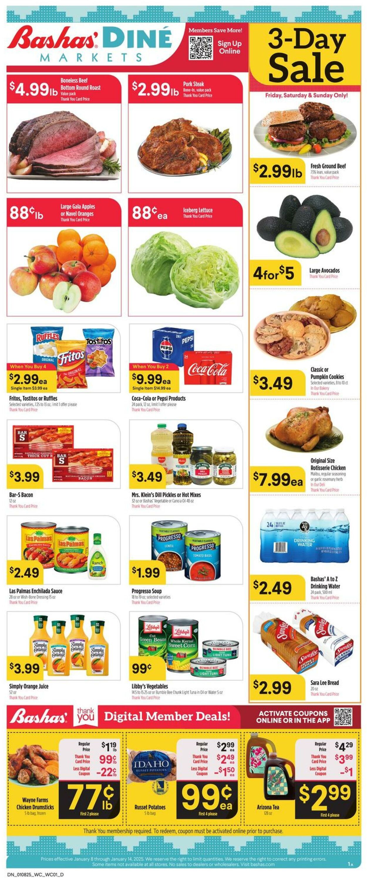 Weekly ad Bashas 01/08/2025 - 01/14/2025