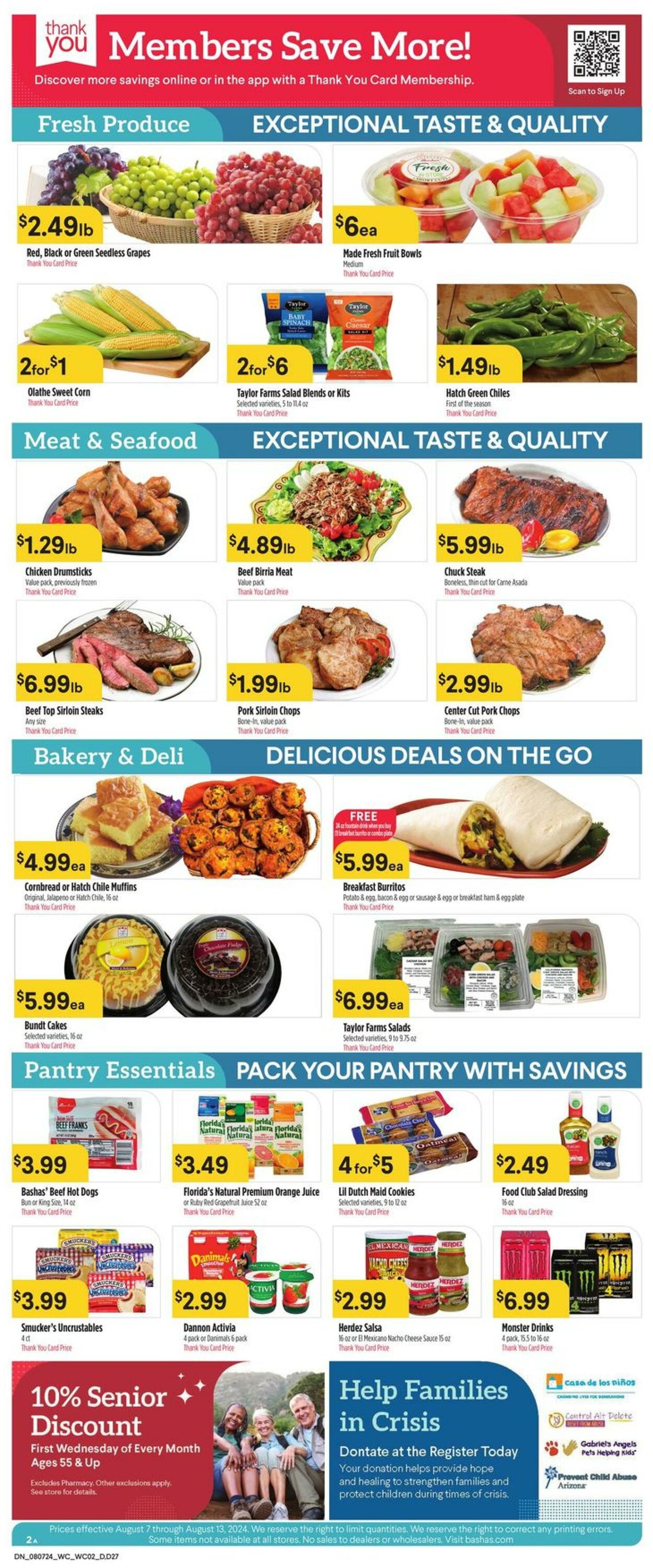 Weekly ad Bashas 08/07/2024 - 08/13/2024