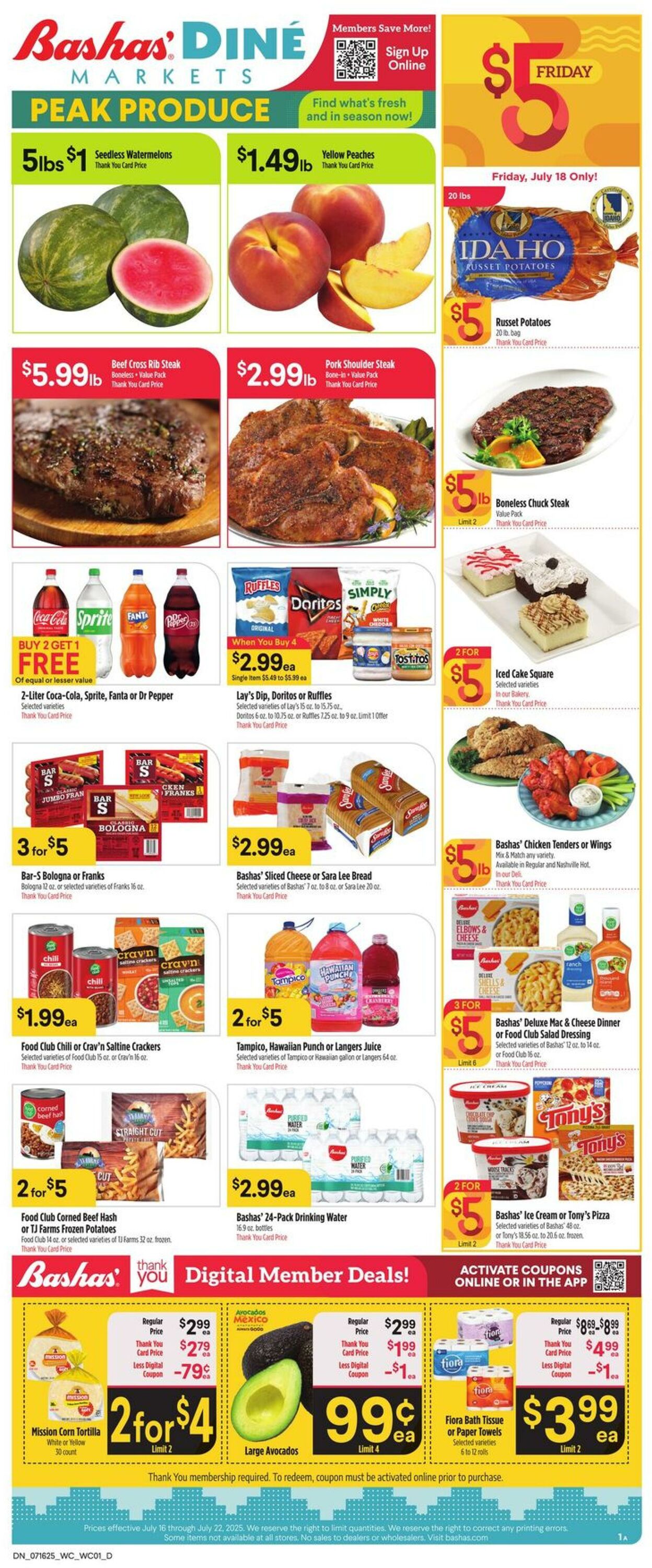 Weekly ad Bashas 07/16/2025 - 07/22/2025