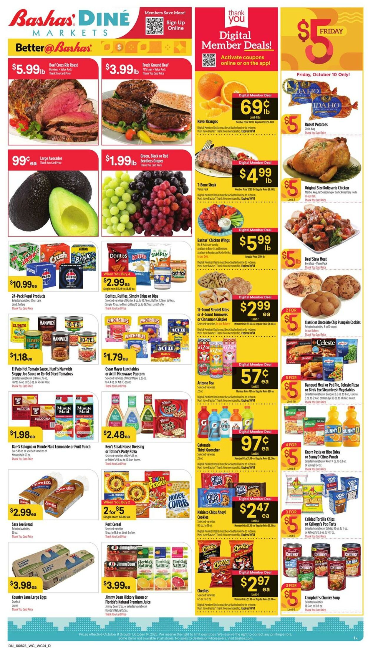 Weekly ad Bashas 10/08/2025 - 10/14/2025