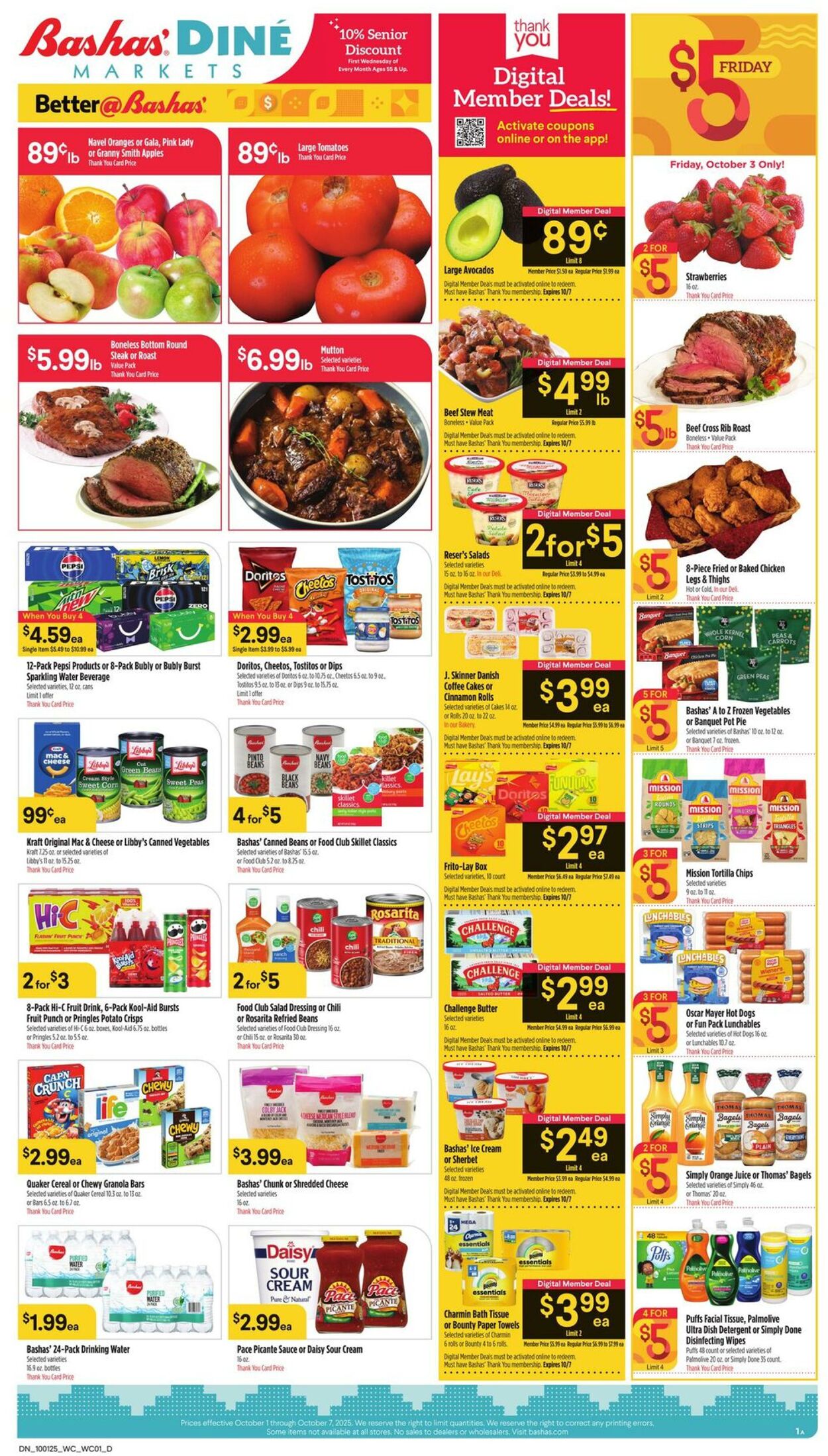 Weekly ad Bashas 10/01/2025 - 10/07/2025