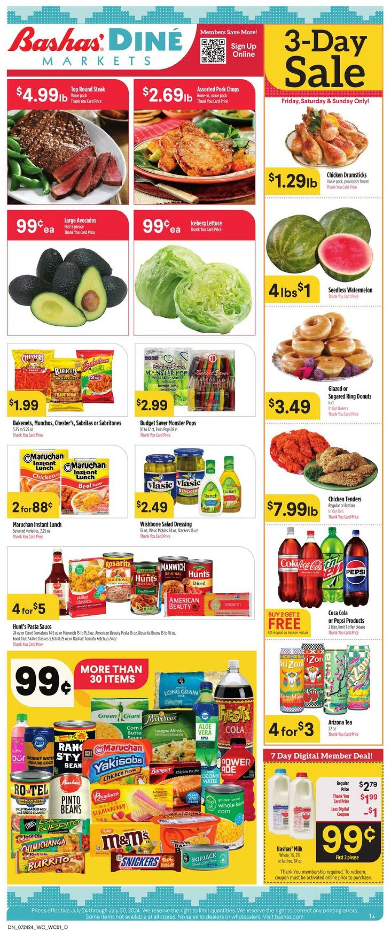 Weekly ad Bashas 07/24/2024 - 07/30/2024