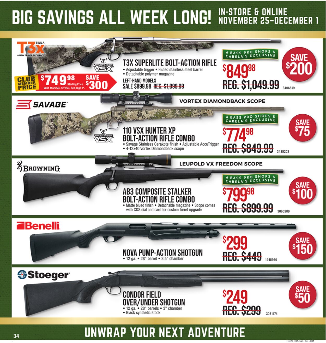 Weekly ad Bass Pro 11/25/2024 - 12/01/2024