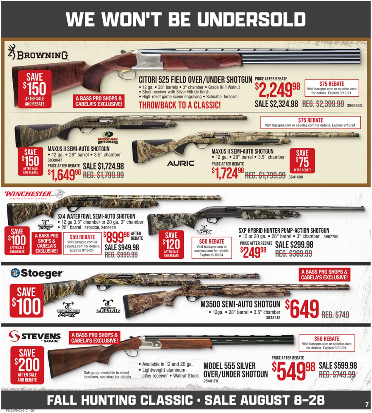 Weekly ad Bass Pro 08/08/2024 - 08/28/2024