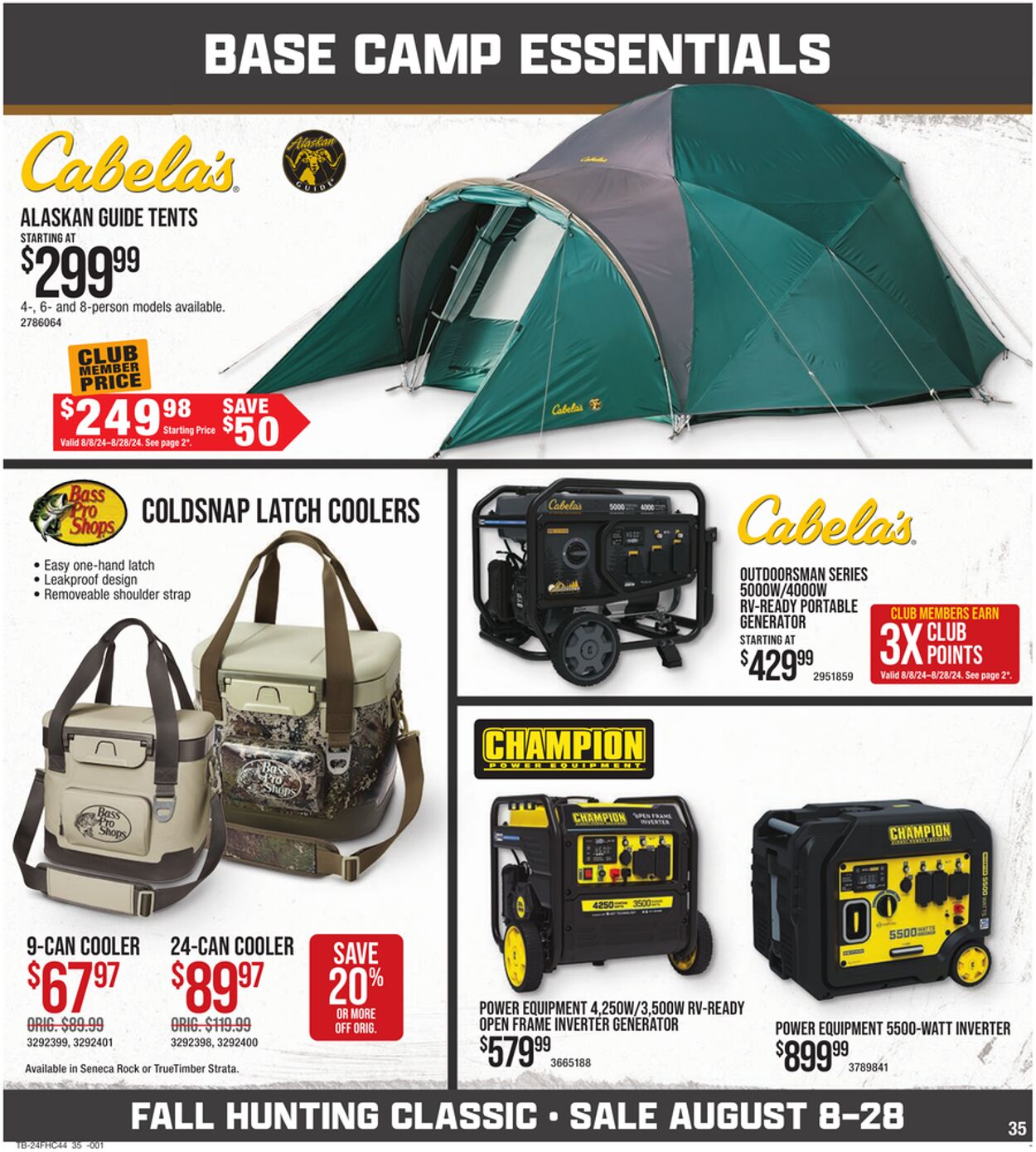 Weekly ad Bass Pro 08/08/2024 - 08/28/2024