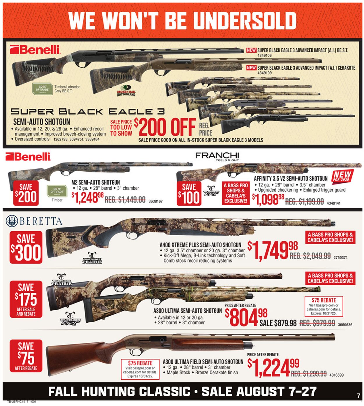 Weekly ad Bass Pro 08/07/2025 - 08/27/2025