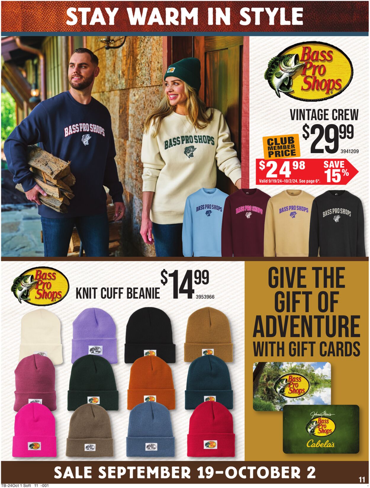 Weekly ad Bass Pro 09/19/2024 - 10/02/2024