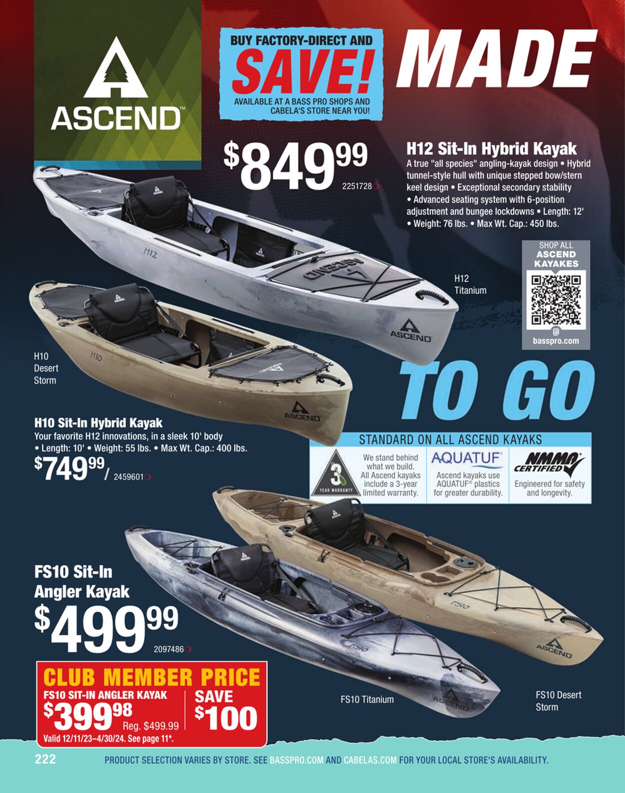 Weekly ad Bass Pro 12/07/2023 - 05/31/2024