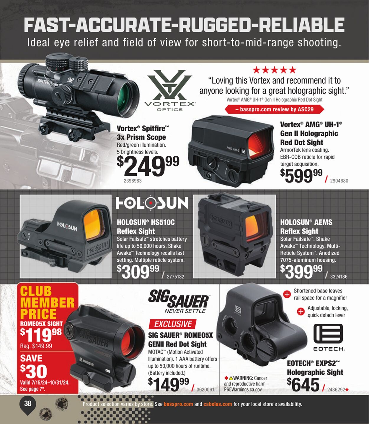 Weekly ad Bass Pro 07/12/2024 - 01/31/2025