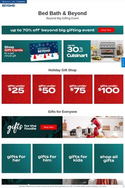 Weekly ad Bed Bath & Beyond 12/09/2024 - 12/18/2024