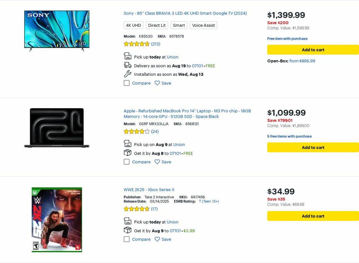 Weekly ad Best Buy 08/01/2025 - 08/31/2025