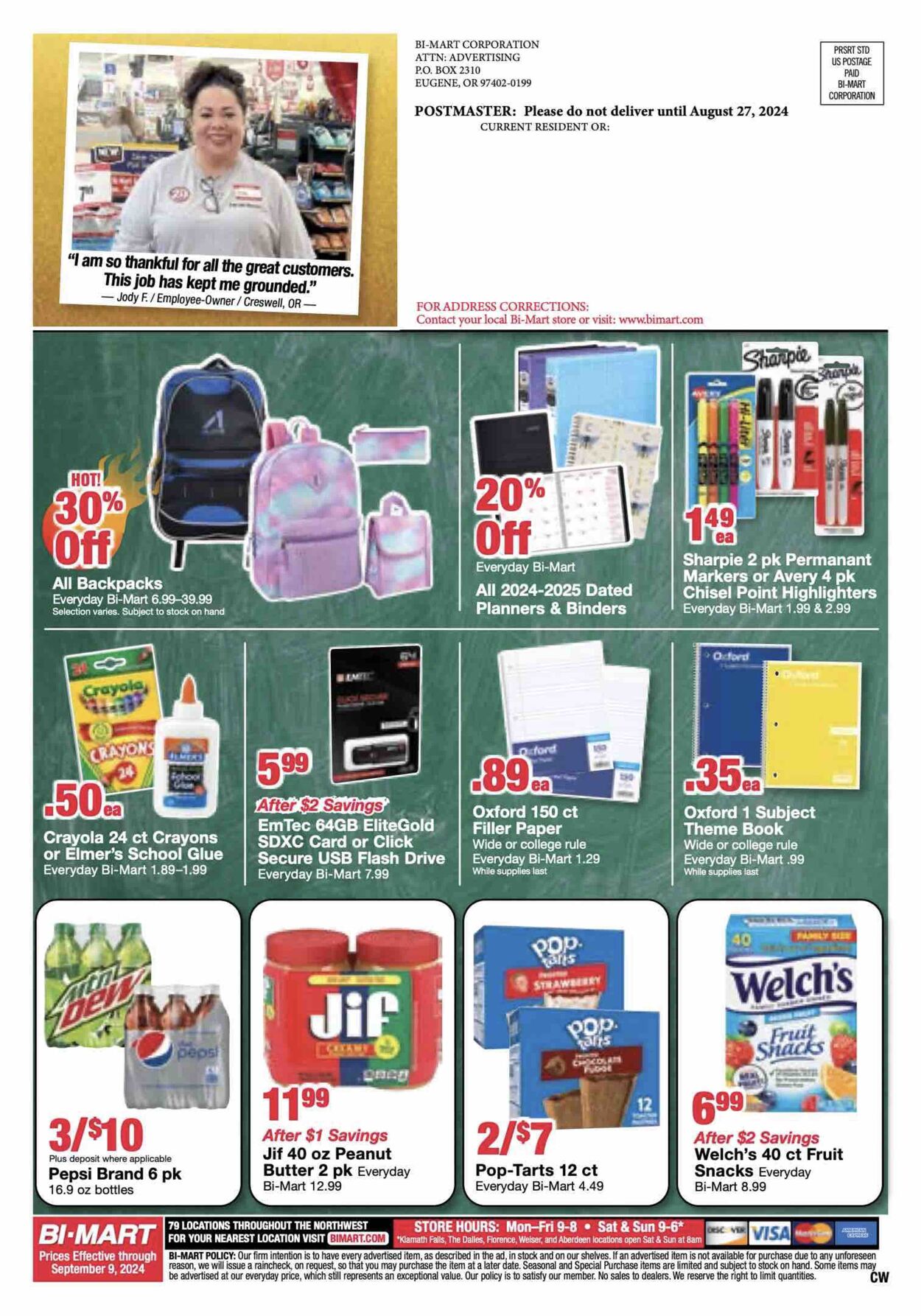 Weekly ad Bi-Mart 08/27/2024 - 09/08/2024