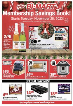 Weekly ad Bi-Mart 11/28/2023 - 12/12/2023