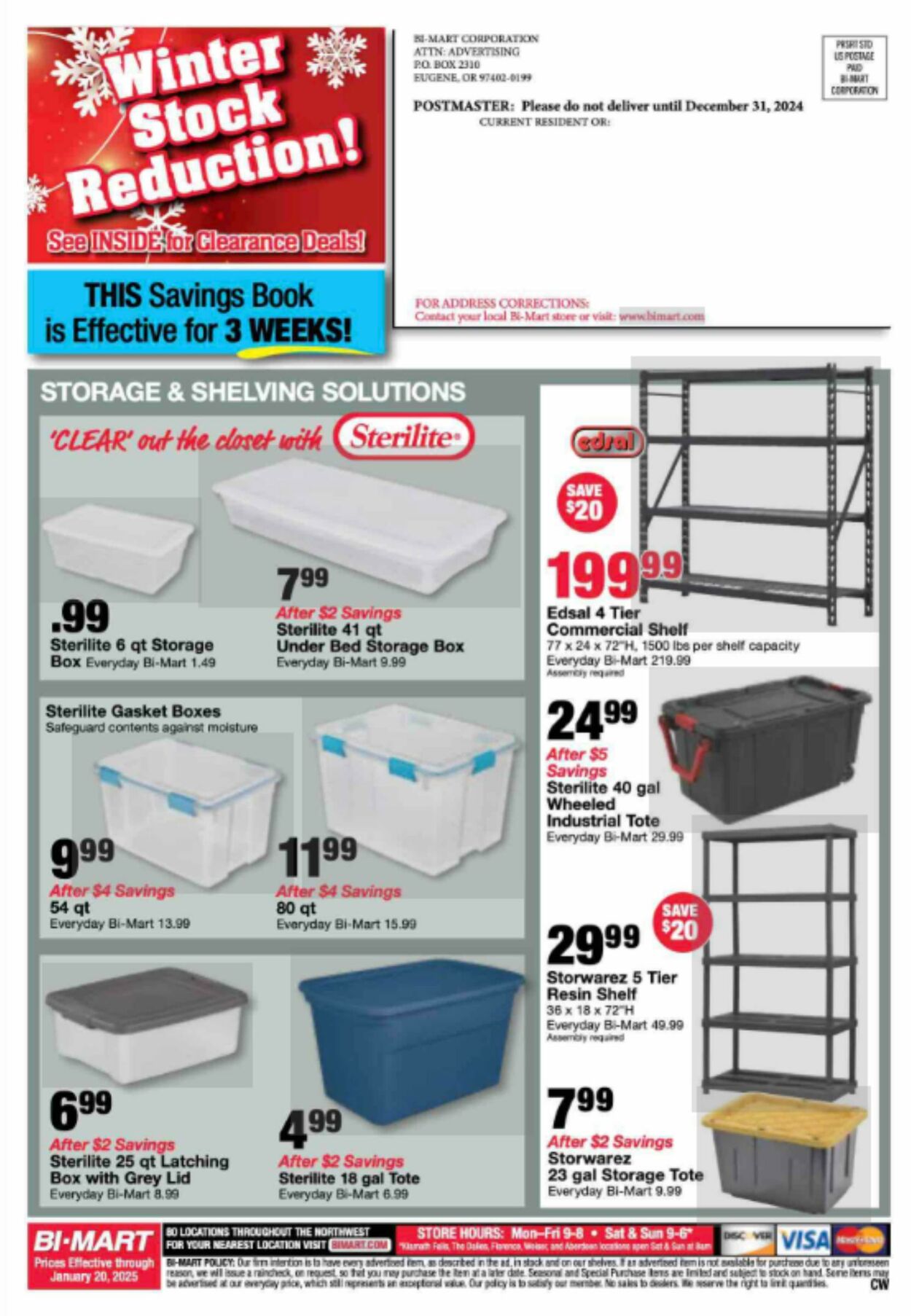 Weekly ad Bi-Mart 12/31/2024 - 01/20/2025