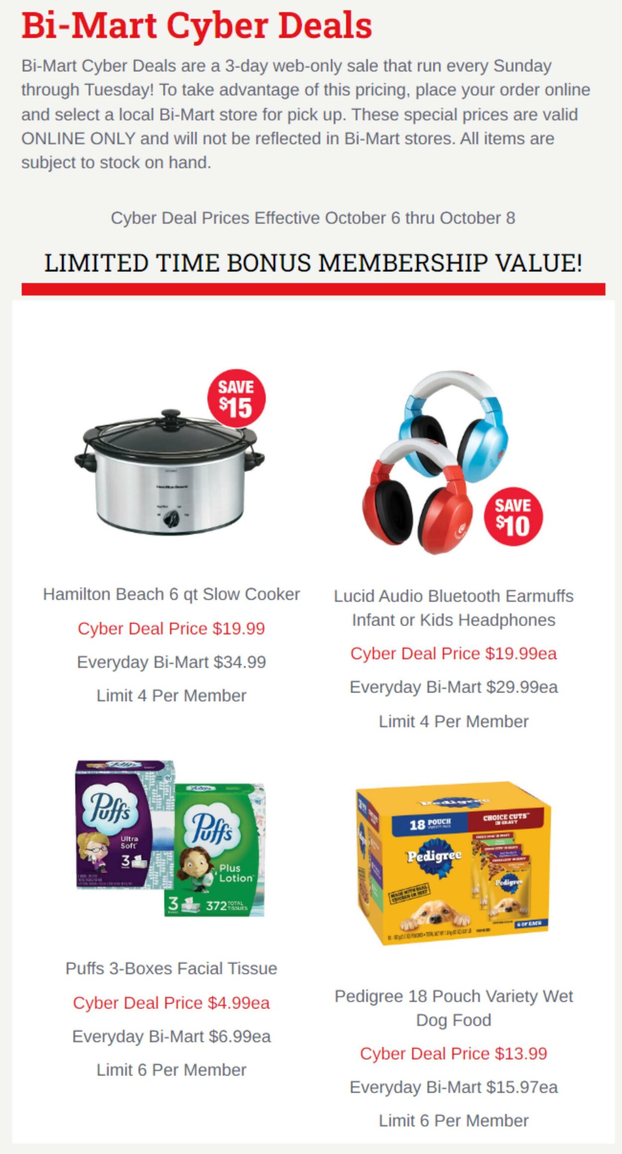 Weekly ad Bi-Mart 10/06/2024 - 10/08/2024