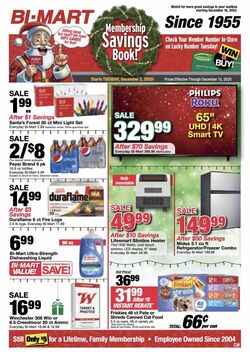 Weekly ad Bi-Mart 12/17/2025 - 12/31/2025